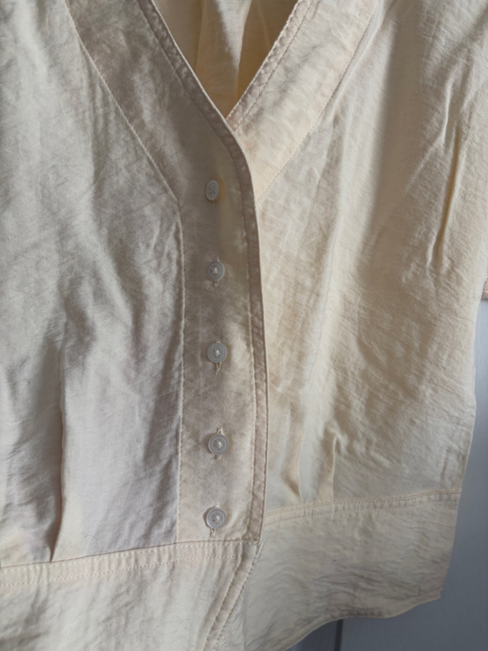 Madewell Pleated Boho Short Sleeve Blouse Top - Picture 4 of 7